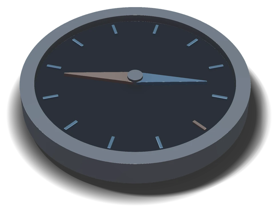 A chrome compass with ice and peach needles